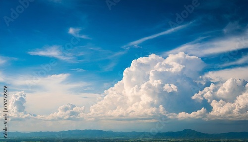 blue sky with clouds nature concept background