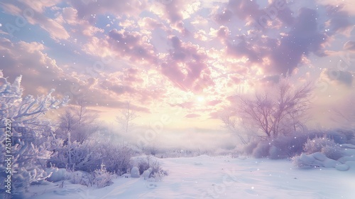 ice snowy winter sky © vectorwin