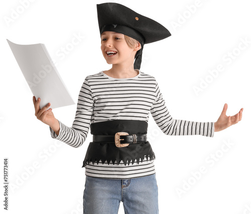 Little actor dressed as pir...