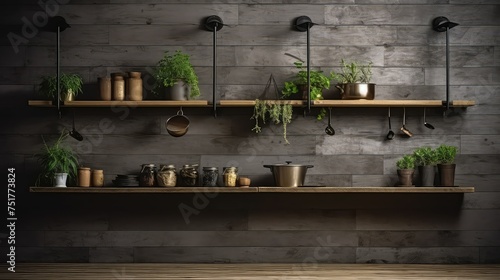 wood plank kitchen background