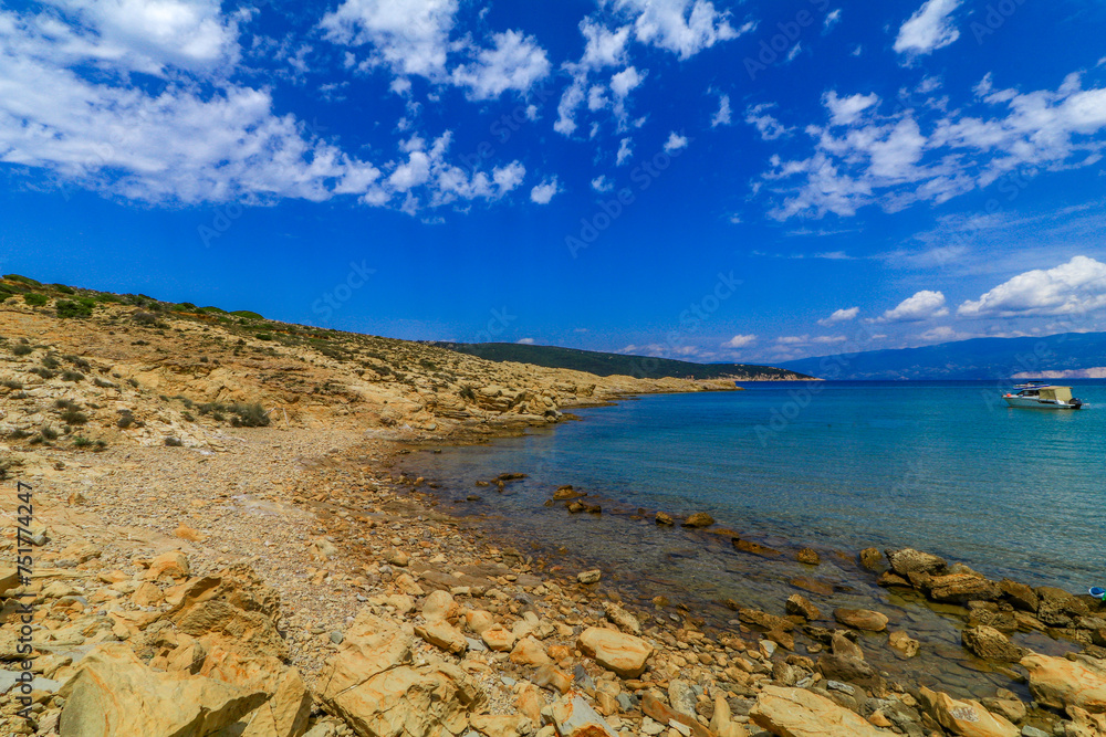 Sandy beaches on the island of Rab in Croatia