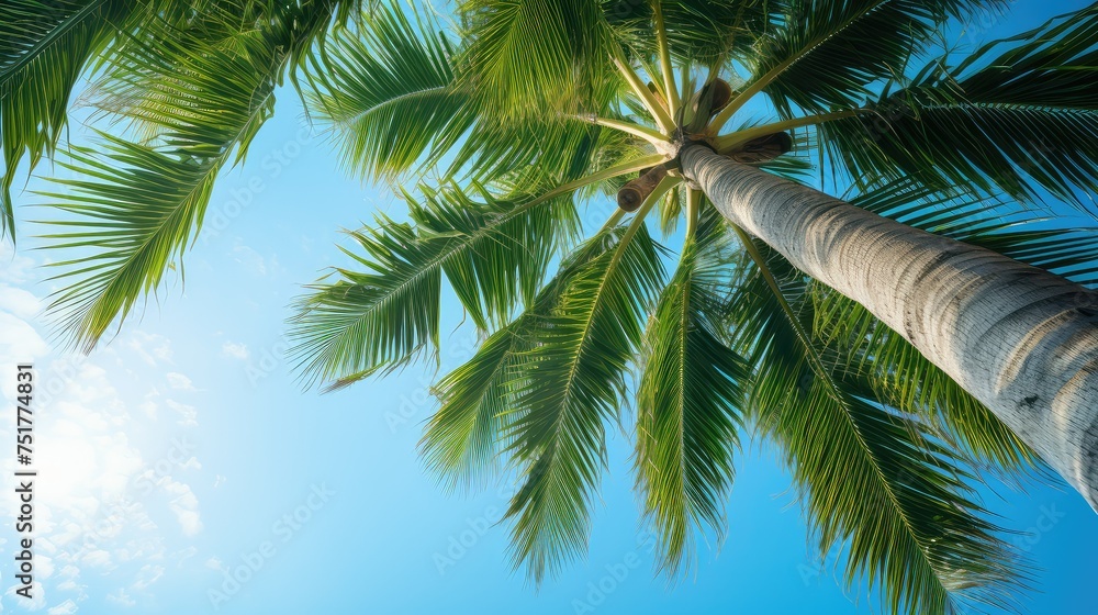 exotic palm nature background