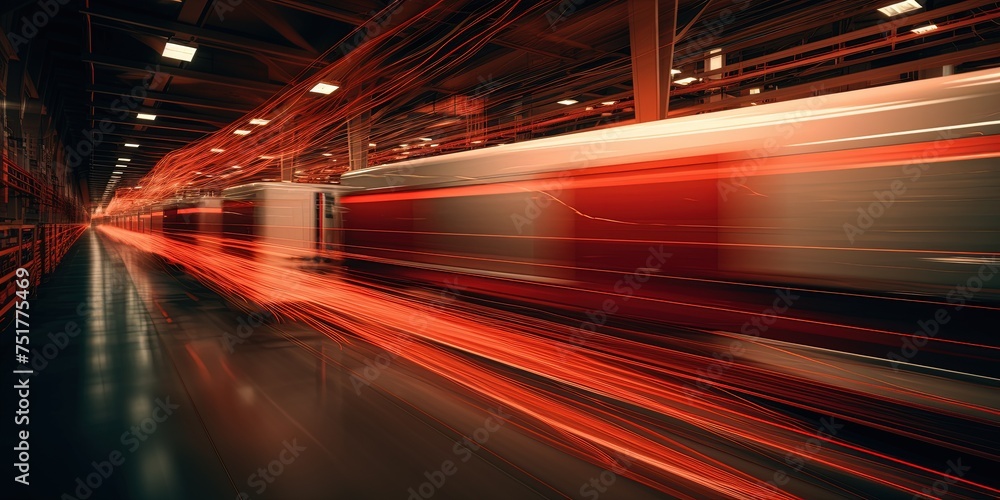 Fototapeta premium shipping center in motion.