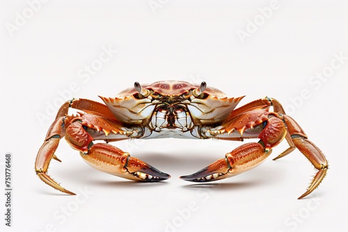 a crab with claws on a white background