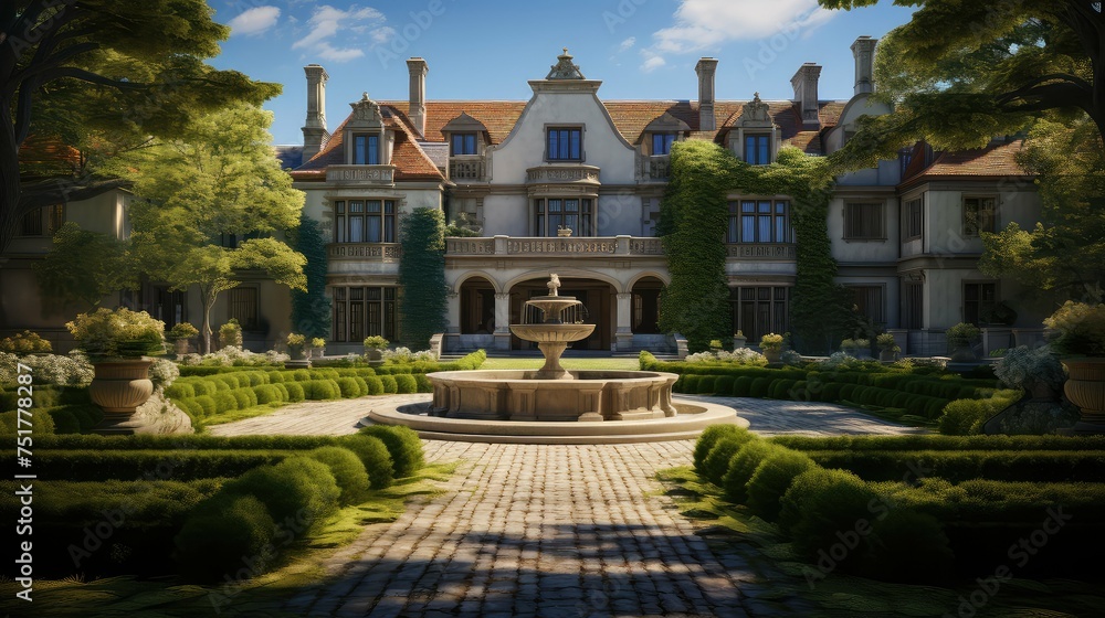 Obraz premium cottage estate house building