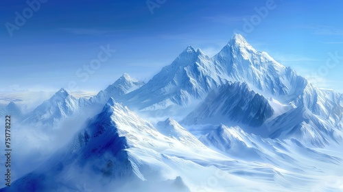 glaciers mountains snowy © vectorwin