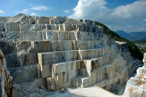 granite mining in a quarry