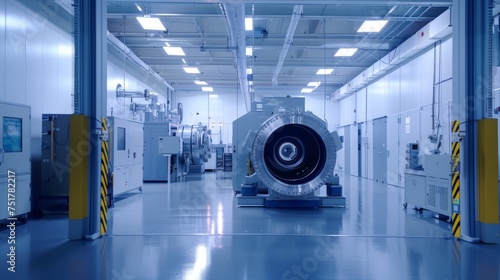 Large Jet Engine in Building photo