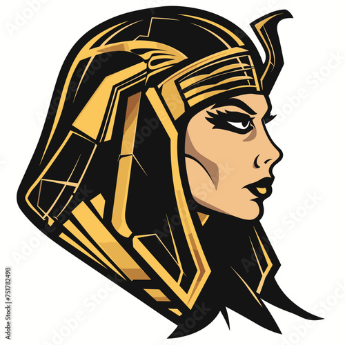Beautiful woman queen Cleopatra esport vector logotype, logo Cleopatra, icon Cleopatra, sticker Cleopatra, symbol Cleopatra, emblem Cleopatra
