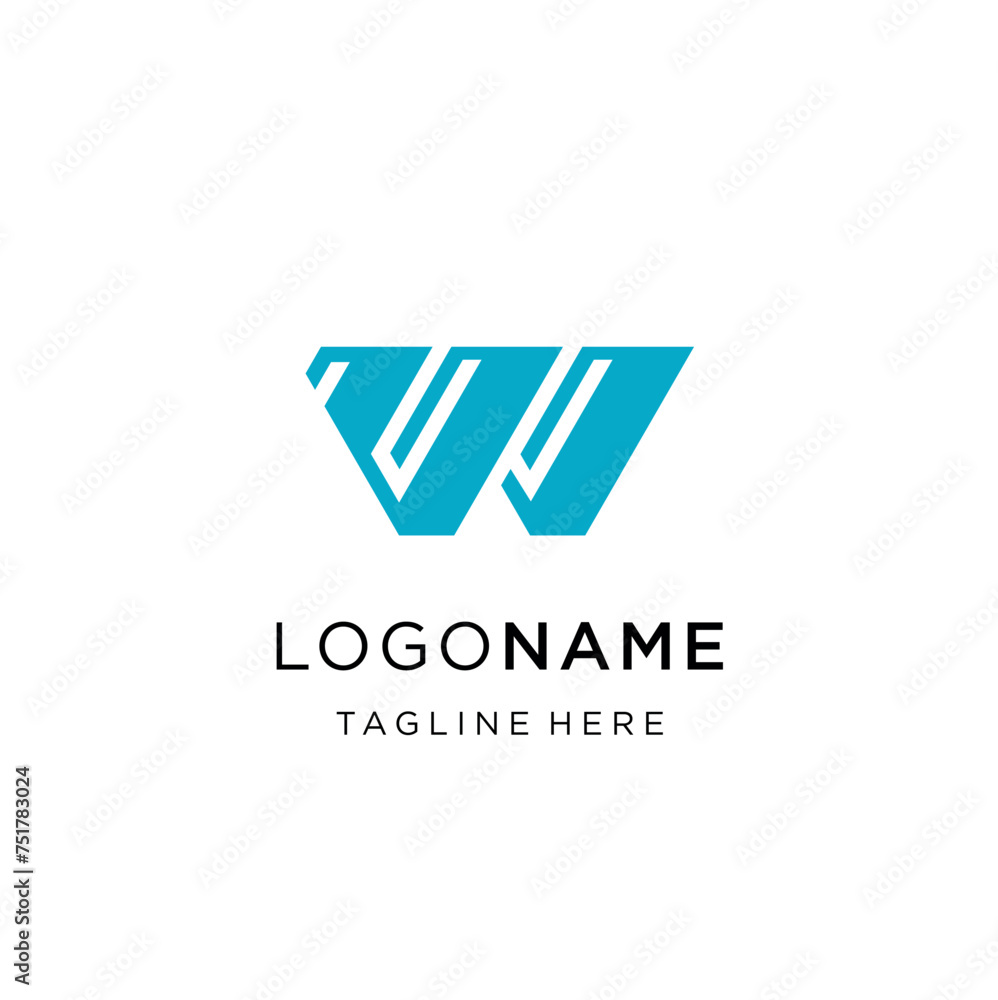 W letter monogram, easy editable logo design icon eps 10 W letter monogram, easy editable logo design icon eps 10