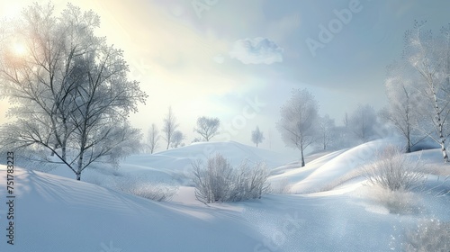 ice snowy hill © vectorwin