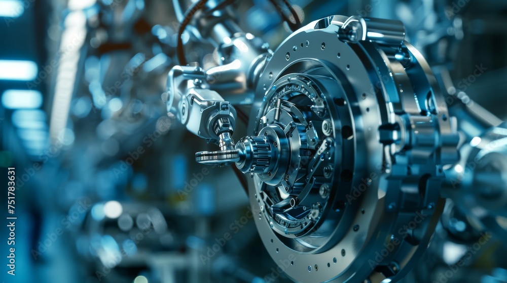 Fototapeta premium Close-Up of Machine With Gears
