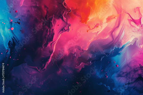 A dynamic, mottled background where vibrant splashes of color blend into an energetic yet sophisticated abstract masterpiece, perfect for creative project backgrounds