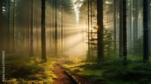 serenity forest nature background