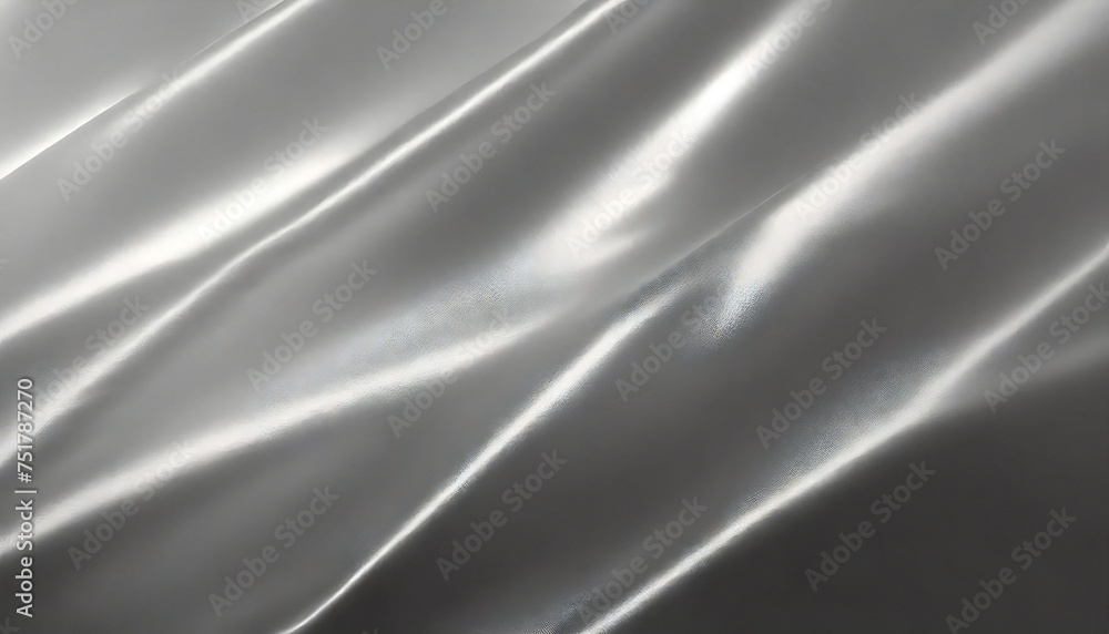 Fototapeta premium 銀色の生地。銀のクロス。高級感のある生地。銀のテクスチャー。silver fabric. silver cross. Luxurious fabric. silver texture.