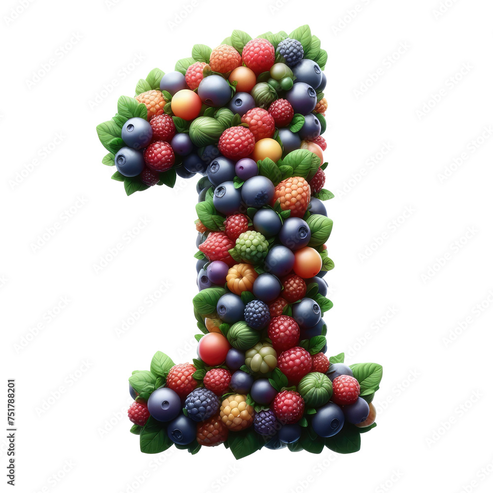 Isolated 3D Number on a Clear PNG Canvas Generative AI Isolated 3D Number on a Clear PNG Canvas Generative AI