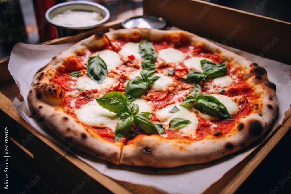 Authentic Italian Margherita Pizza with Fresh Basil
