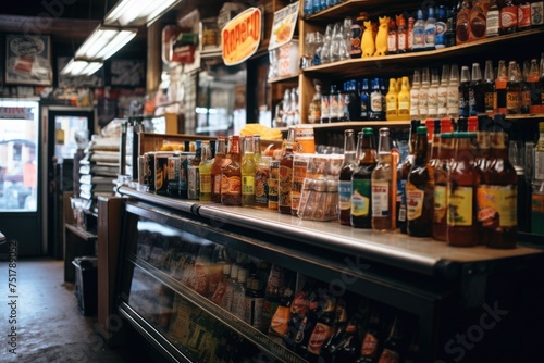 Interior of a New York bodega store