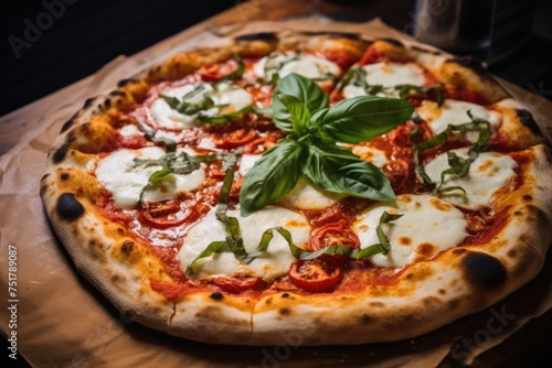 Authentic Italian Margherita Pizza with Fresh Basil