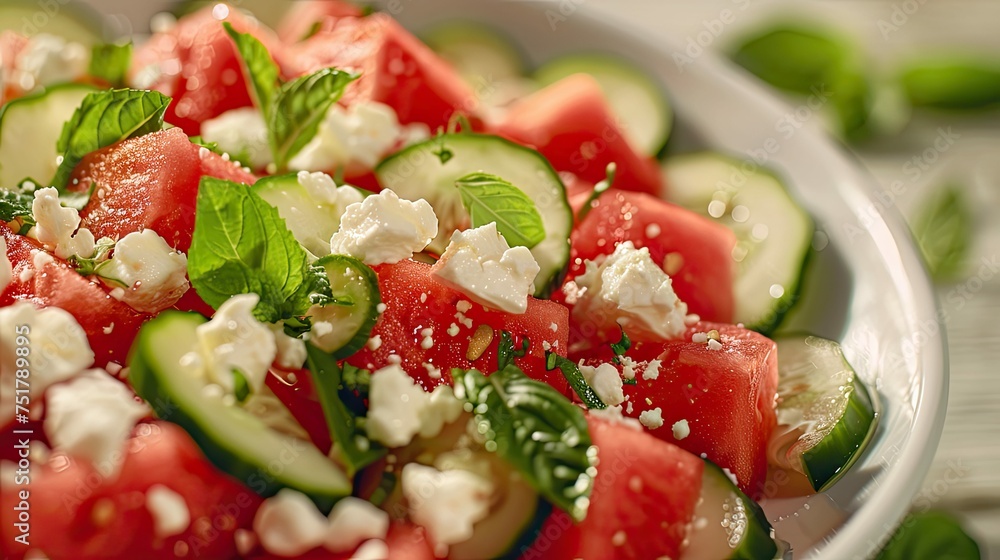 summer watermelon feta salad