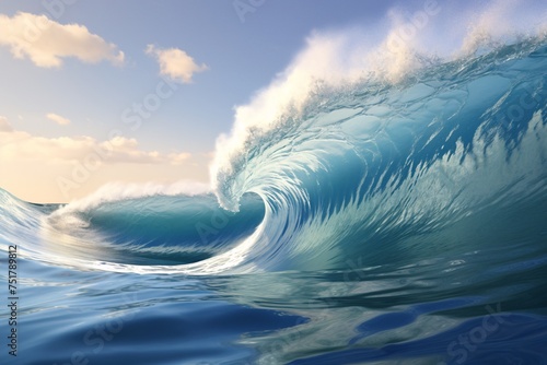 a large wave in the ocean