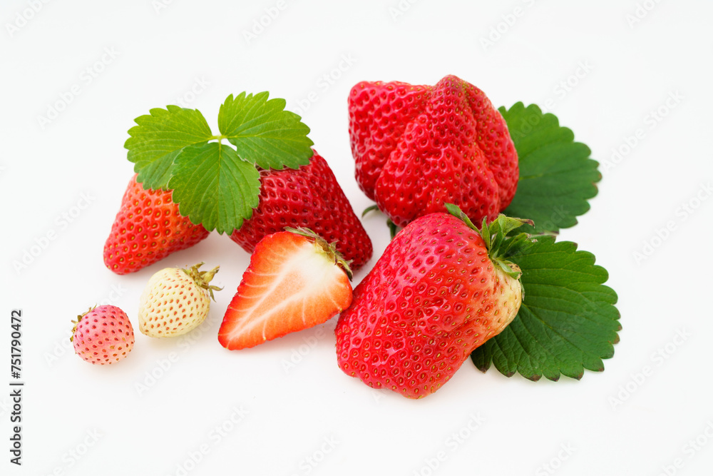 Fresh strawberries on monochrome background Fresh strawberries on monochrome background