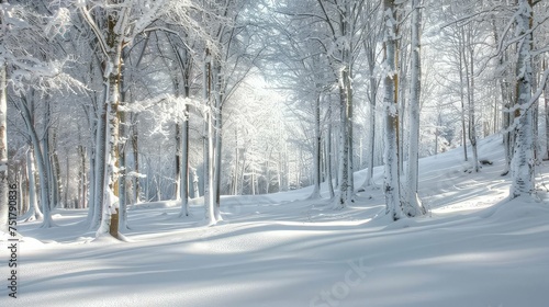 frost snowy forest