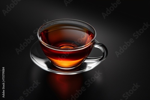 a glass cup of tea