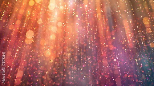 enchantment magic rain of sparkling glittery particles © vectorwin
