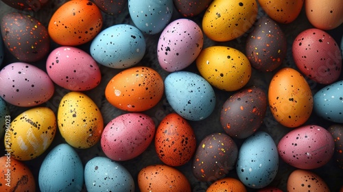 Colorful background of Easter eggs