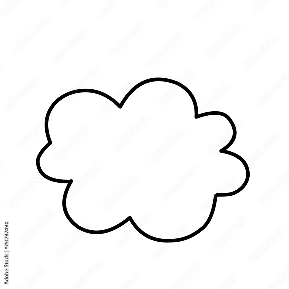 Hand drawn cloud 