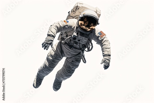 a astronaut floating in space