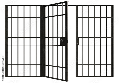 Metal jail bars