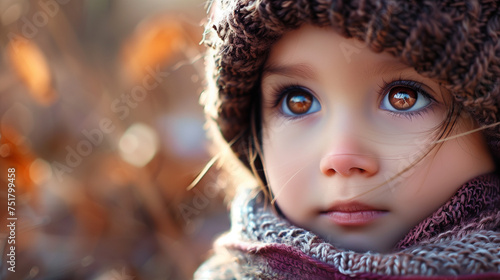 portrait of a girl in winter