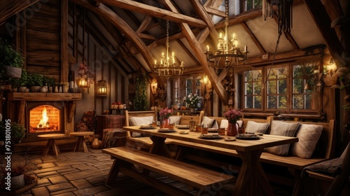 natural wooden interior room