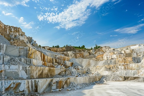 granite mining in a quarry
