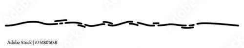 Scribble Brush Underline, Doodle Hand Drawn Line
