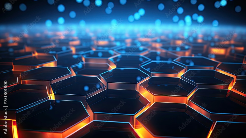 Obraz premium geometric business hexagon background