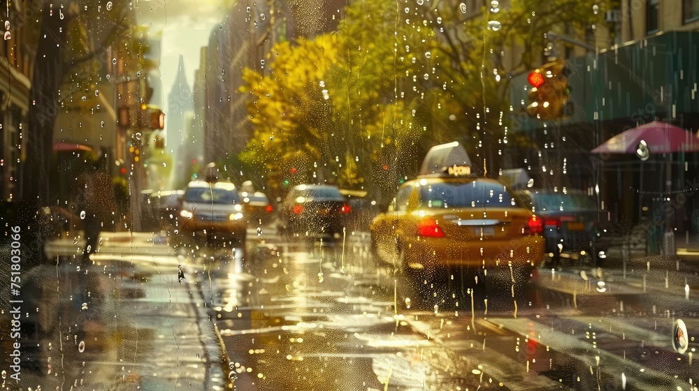 Obraz premium storm rain and sunshine