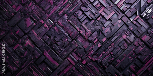 Dunkle Mosaiktextur mit violetten und schwarzen Quadraten