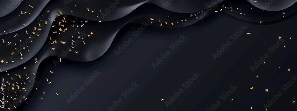 Abstract Black Friday sale banner background in black. golden. Premium elegant design. Luxury illustration template for website and mobile. email and newsletter design. marketing material. poster. - obrazy, fototapety, plakaty 