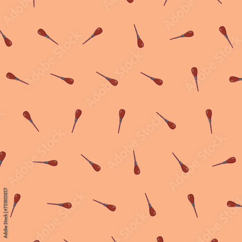 Isolated vector illustration of a hand-drawn Awl Tool Patterns