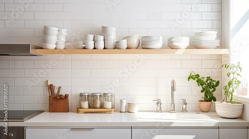 modern clean kitchen background