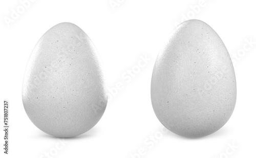 white eggs isolated on white background
