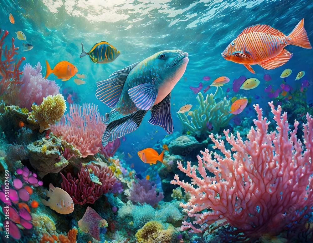 Obraz premium fish in aquarium