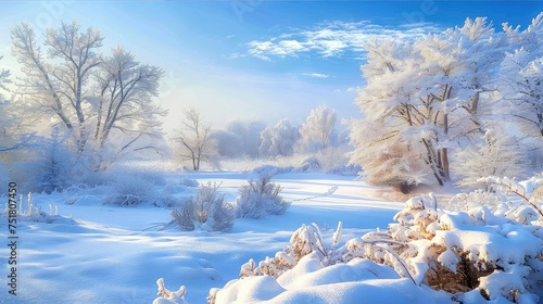 cold blue snowy background