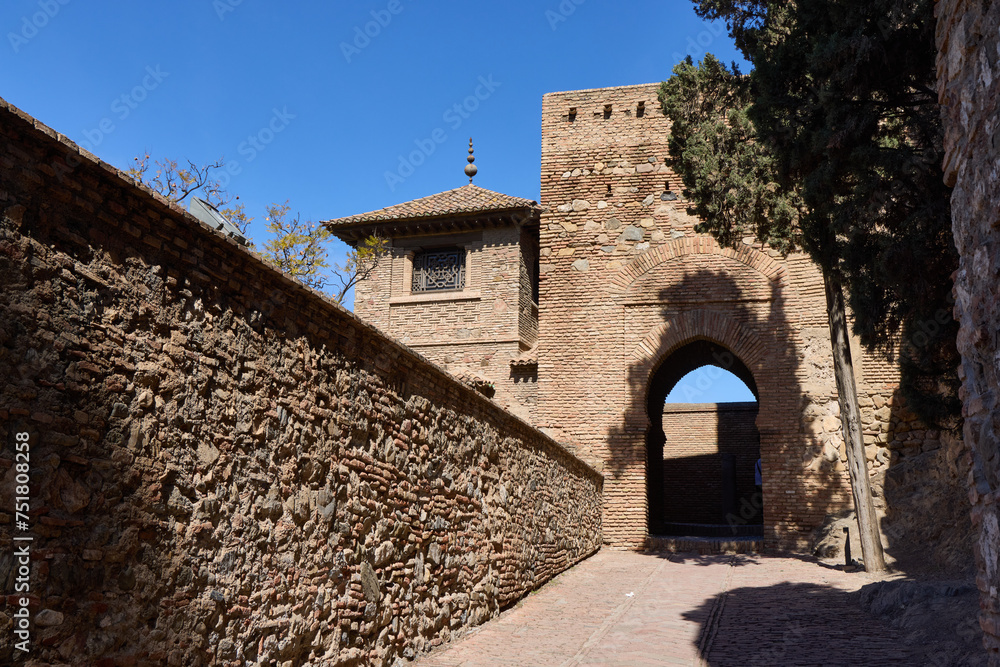 Alcazaba Castle in Malaga, Costa del Sol, Spain