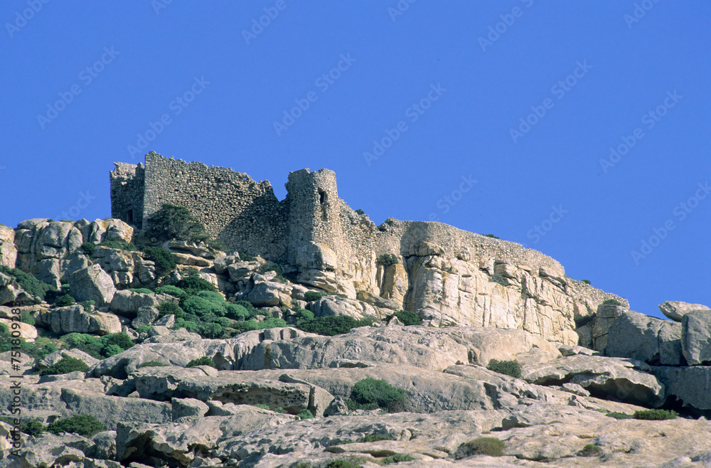 The Castle, Il Castellaccio. Isola dell'Asinara. Porto Torres. Sardegna. Italia *** Local Caption *** Parco Marino dell'Asinara *** Local Caption *** Parco Marino dell'Asinara