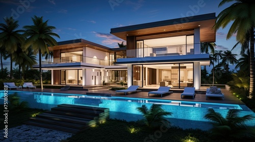 contemporary modern mansion building