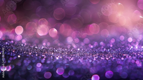 glitter purple and silver lights background. defocused 